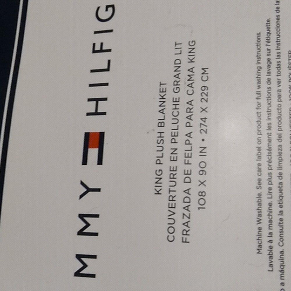 COPY - NWT 1985 Tommy Hilfiger Blanket (King Size) - Picture 3 of 9